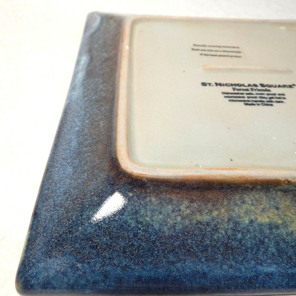 St Nicholas Square Forest Friends Snowman Square Plate - Picture 7 of 10